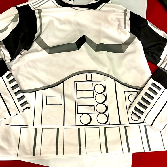 Storm trooper XL men’s White black shirt long sleeves costume STAR WARS top XL - Picture 3 of 10